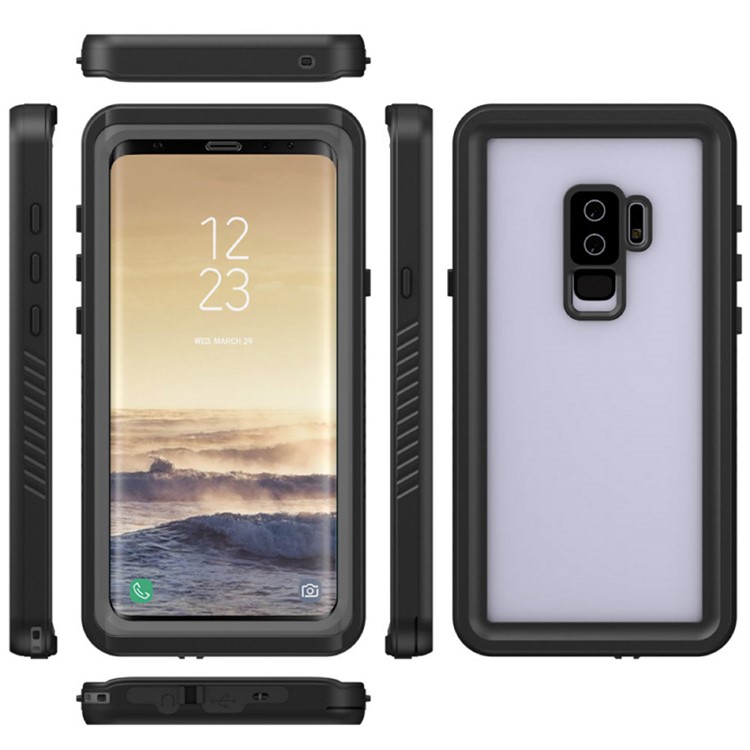 IP68 Waterproof Case Dirt/Dust/Snow Proof Shell Cover for Samsung Galaxy S9+ SM-G965 - Black + Grey-2