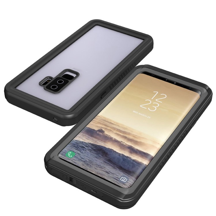IP68 Waterproof Case Dirt/Dust/Snow Proof Shell Cover for Samsung Galaxy S9+ SM-G965 - Black + Grey-5