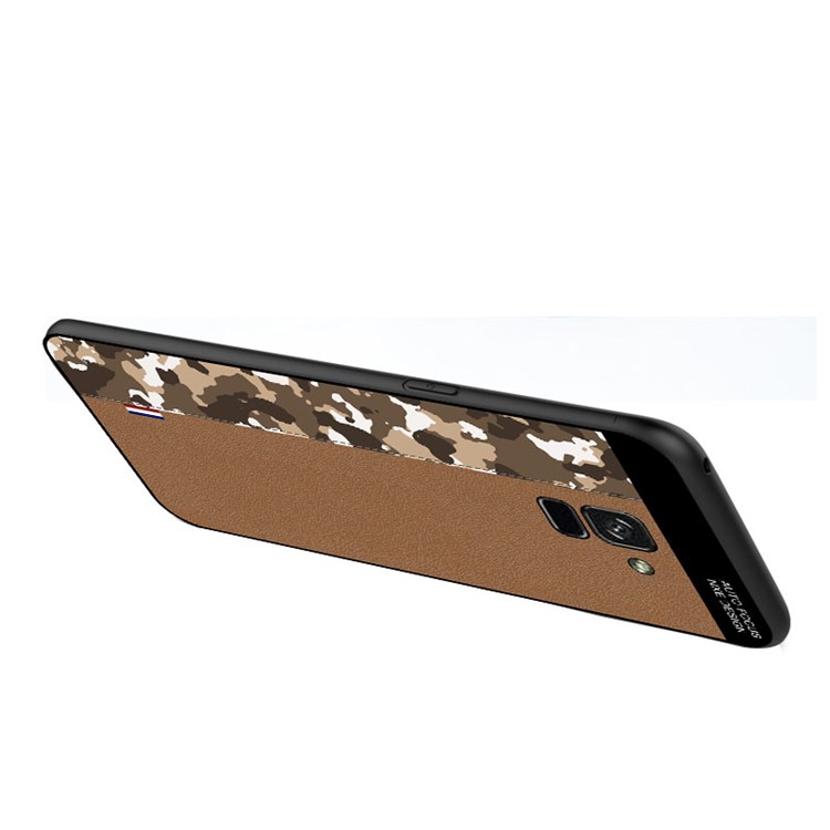 NXE Camouflage Pattern Splicing TPU Mobile Shell for Samsung Galaxy A8 (2018) - Brown Camouflage / Brown-5