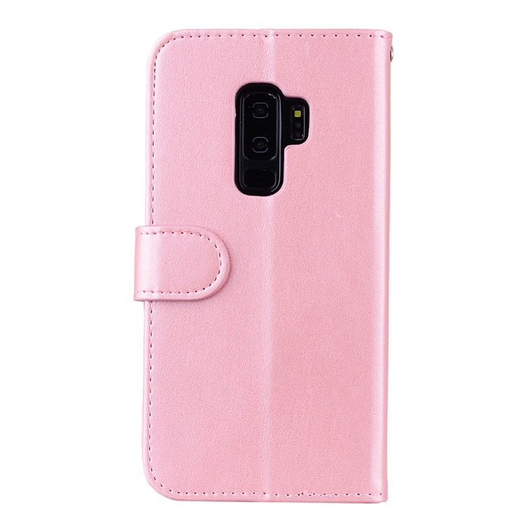 Unicorn Pattern Flash Powder Leather Wallet Case for Samsung Galaxy S9 Plus SM-G965 - Rose Gold-3