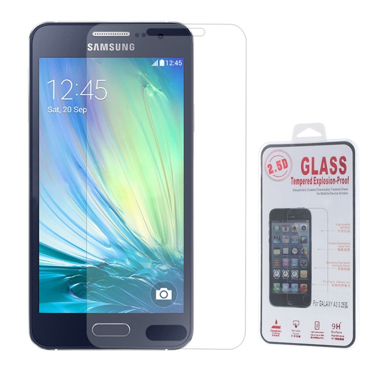 0.25mm Explosion-proof Tempered Glass Screen Film for Samsung Galaxy A3 SM-A300F (Arc Edge)