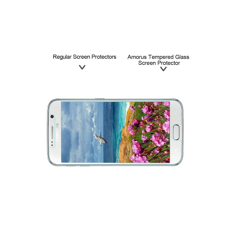 AMORUS para Samsung Galaxy S6 G920 protetor de tela de vidro temperado LCD Guard Rounded Edge-4