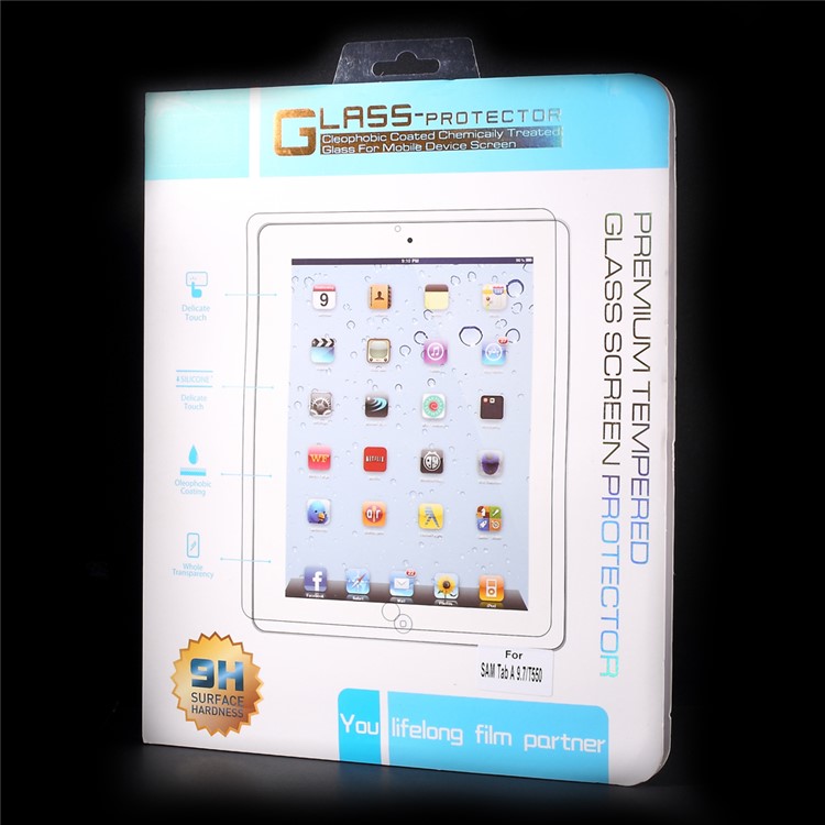 Clear Tempered Glass Screen Protector for Samsung Galaxy Tab A 9.7" Arc Edge-6