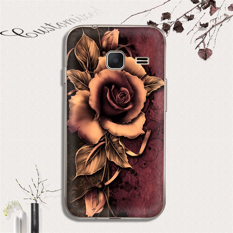 Softlyfit Patterned TPU Embossing Back Case for Samsung Galaxy J1 mini - Gothic Rose-1