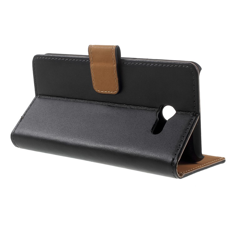Wallet Stand Split Leather Phone Case Cover for Samsung Galaxy J5 (2017) - Black-4