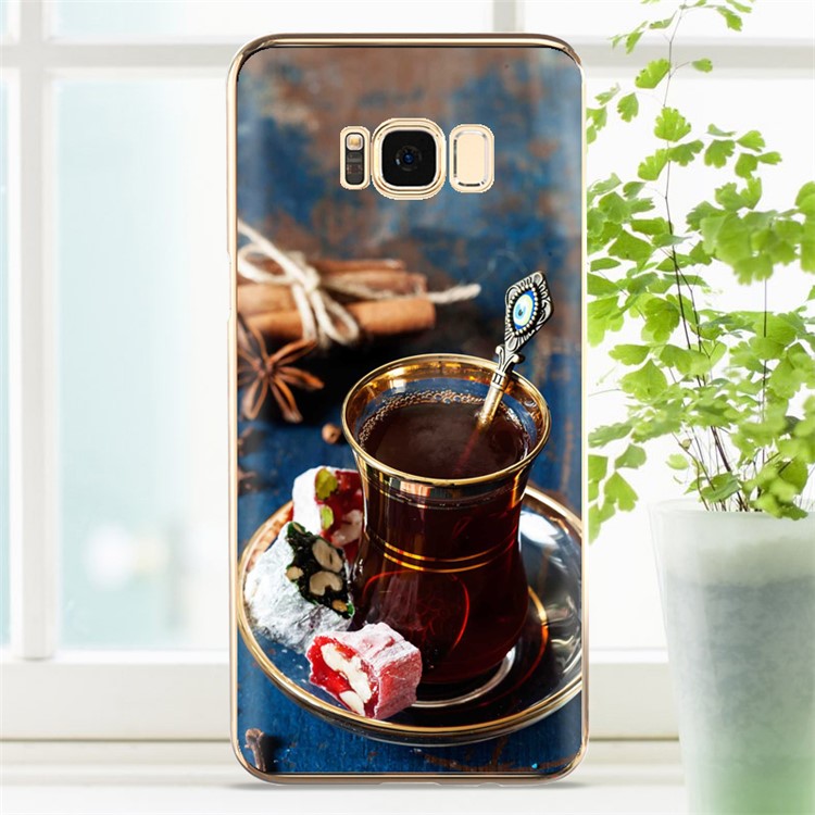 Softlyfit Patterned TPU Back Case for Samsung Galaxy S8 G950 - Court Style Coffee-1