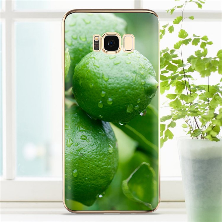Softlyfit Patterned TPU Mobile Case for Samsung Galaxy S8 Plus G955 - Green Lemon-1
