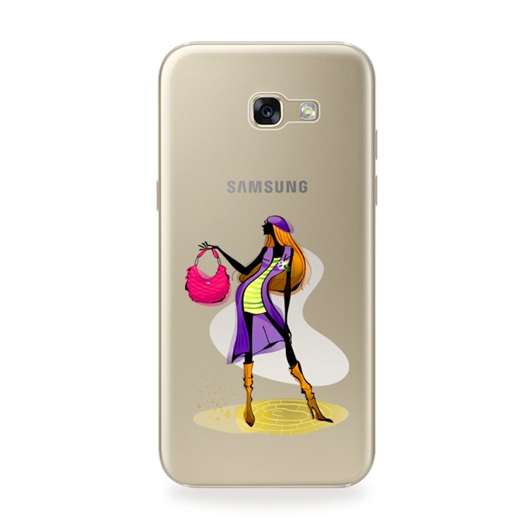 Softlyfit Embossed Patterned Clear TPU Gel Cover for Samsung Galaxy A5 (2017) SM-A520F - High Fashion Beauty-1