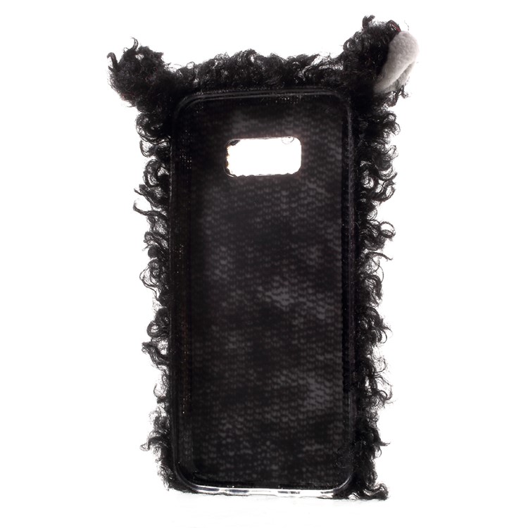 For Samsung Galaxy S8 Plus SM-G955 Rhinestone Decor 3D Fluffy Sheep Shape Soft TPU Phone Back Cover - Black-5