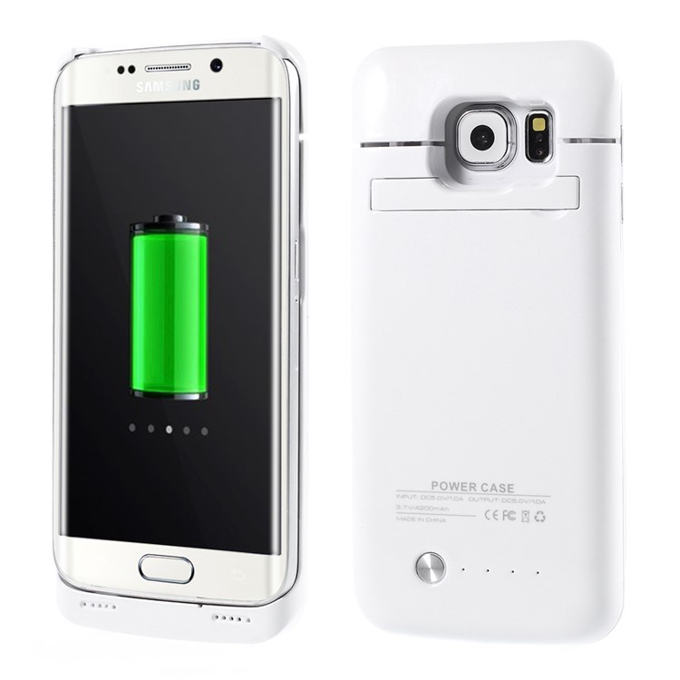 

4200mAh Battery Backup Charger Case for Samsung Galaxy S6 Edge G925 - White