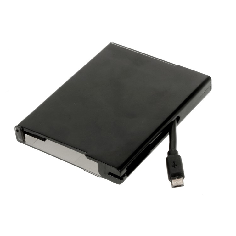 Cargador de batería externo con cable incorporado para Samsung Galaxy Note 4 - Negro-2