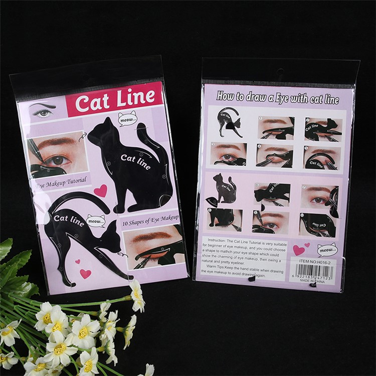Charming Cat Line Eye Makeup Tool Eyeliner Stencils Template Shaper Model-7