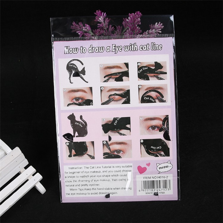 Charming Cat Line Eye Makeup Tool Eyeliner Stencils Template Shaper Model-8