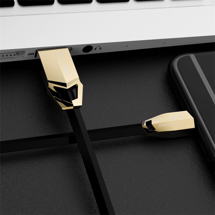 AIQAA 2A Zinc Alloy Micro USB Data Sync Charge Cable for Samsung Sony - Gold-6