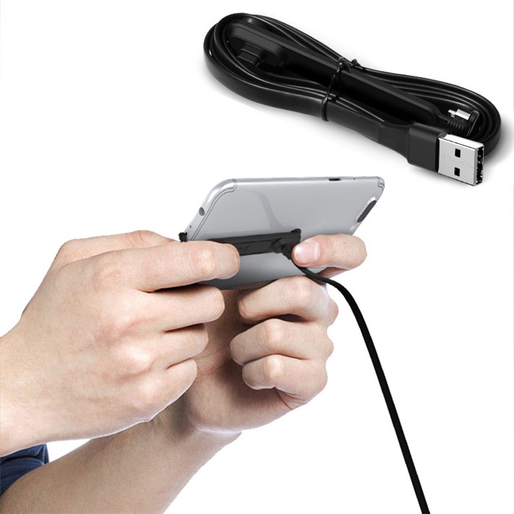 Creative Mobile Game Accessory 90 Degree Bending 1M 3A Type-C Charging Cable for Samsung Huawei Xiaomi Etc-3