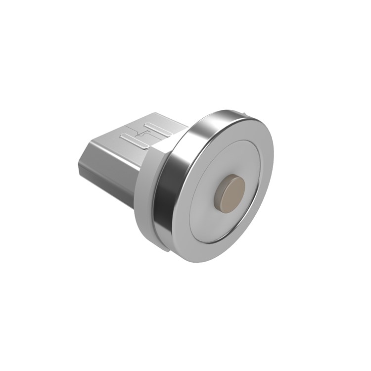 WSKEN Round Magnetic Metal Connector Micro USB Plug Adapter Anti-dust Plug - White-3