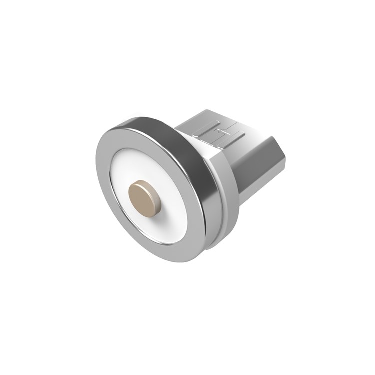 WSKEN Round Magnetic Metal Connector Micro USB Plug Adapter Anti-dust Plug - White-6
