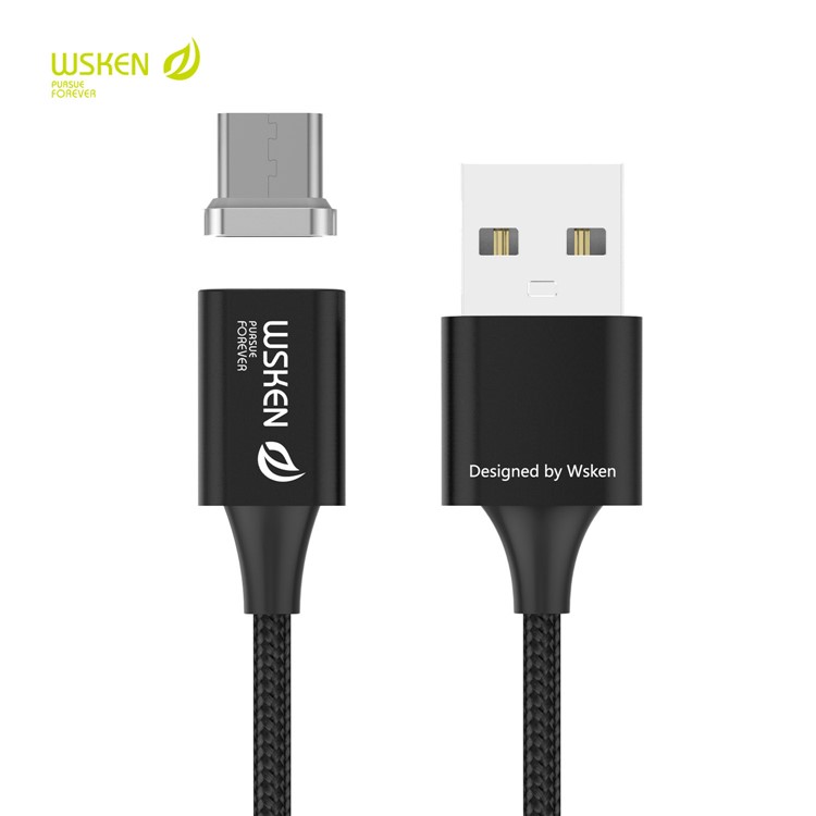 

WSKEN X Cable Lite 1m 3A USB Type-C Data Sync Charge Magnetic Cable - Black