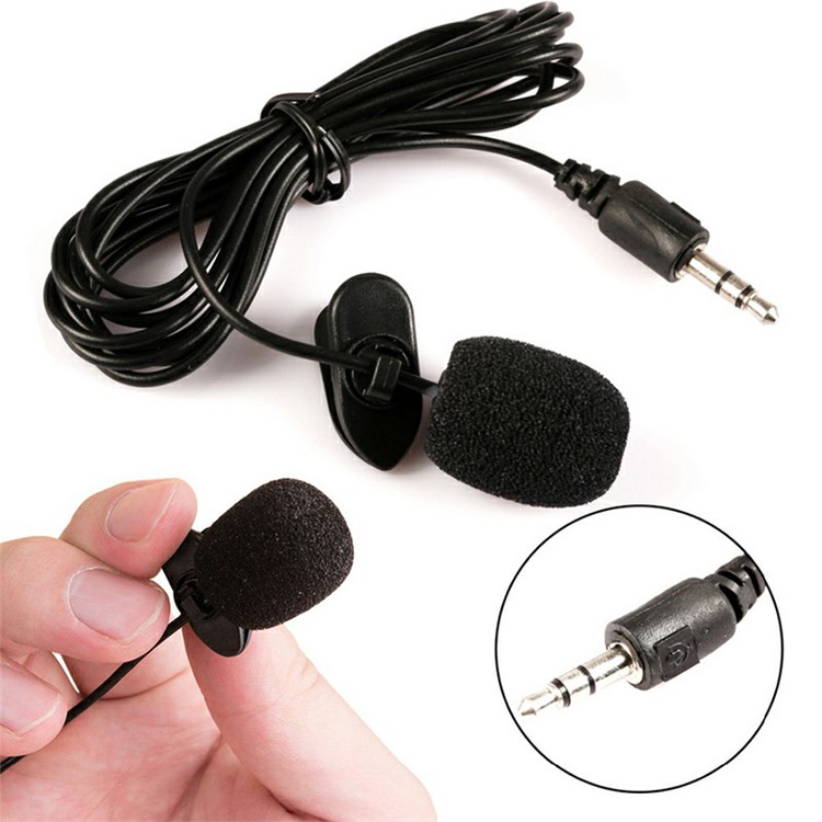 Wholesale Microphone Hands Free Wired Condenser Mini Lavalier Mic 3.5mm
