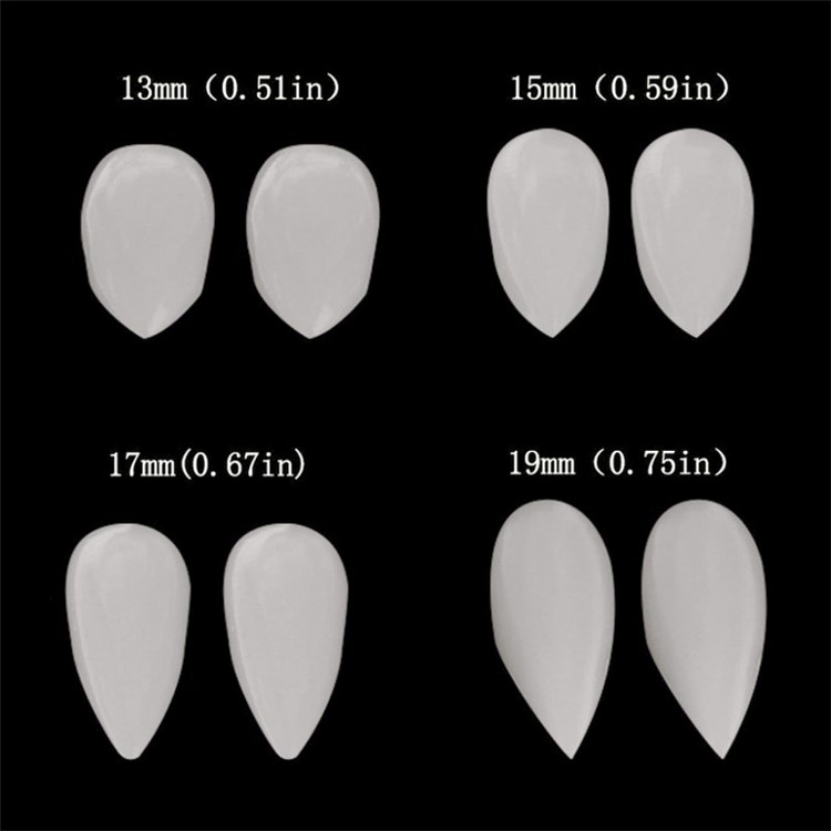 Cosplay Fake Vampire Denture Teeth Halloween Decoration Props 19mm with Denture Adhesive-12