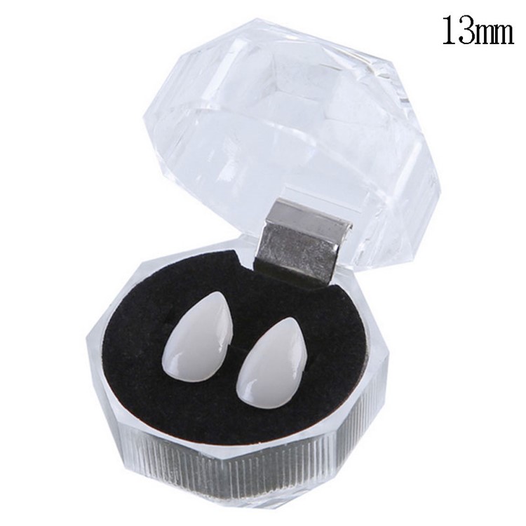 Cosplay Fake Vampire Denture Teeth Halloween Decoration Props 19mm with Denture Adhesive-13