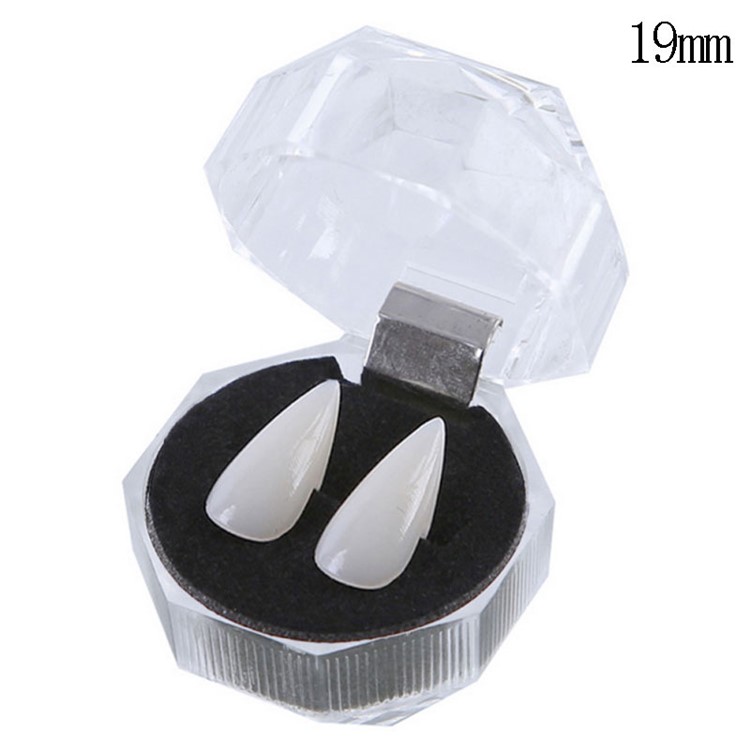 Cosplay Fake Vampire Denture Teeth Halloween Decoration Props 19mm with Denture Adhesive-7
