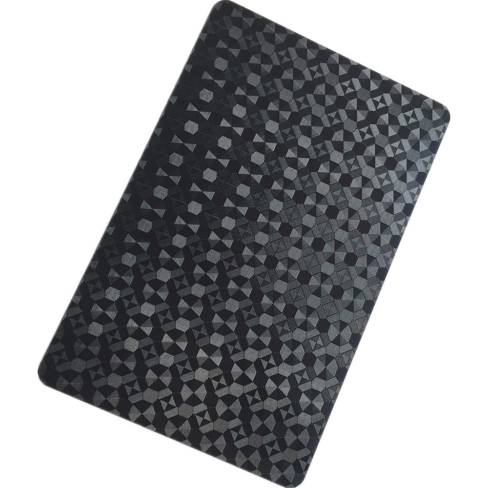 54Pcs Imperméable en plastique Black Geometry Back Poker Playing Cards-5