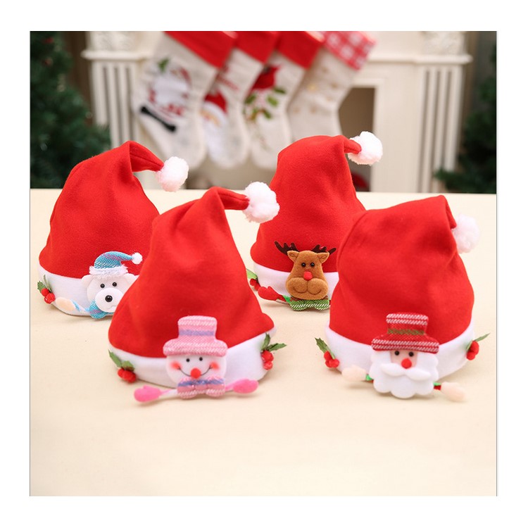 Cheer Kid Cap Cute Santa Party Snowman Christmas Decor - Santa-2