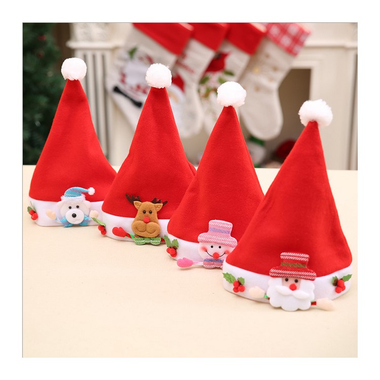 Cheer Kid Cap Cute Santa Party Snowman Christmas Decor - Santa-3