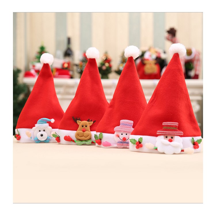 Cheer Kid Cap Cute Santa Party Snowman Christmas Decor - Santa-4