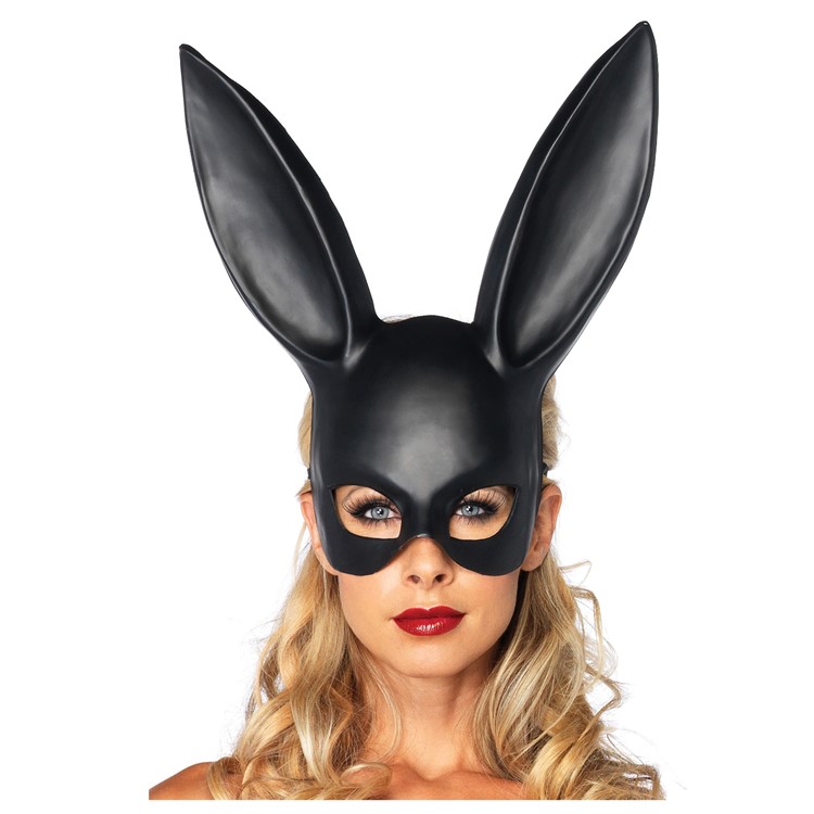 Máscara De Coelho De Mascarada Das Mulheres Fantasia Do Bar De Noite Para Adultos Halloween Cosplay Costume Party Prop - Preto-5