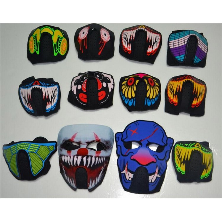 LED Leuchtende Partei Maske Kostüm Licht Masck Warme Outdoor Winddichte Maske - Blutzähne-2