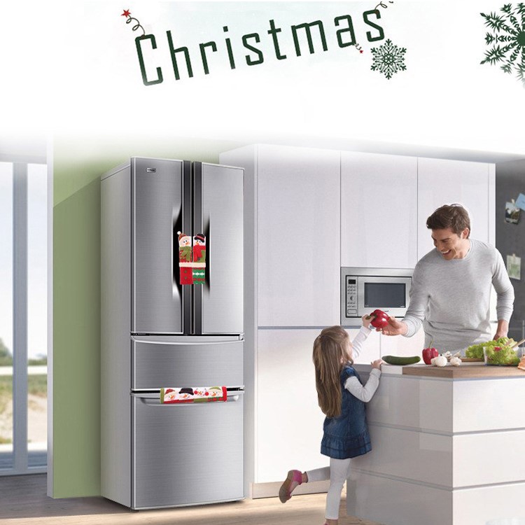 3 unids set refrigerador de navidad muneco de nieve nevera manija de la puerta cubre mango protectores estilopistilo a