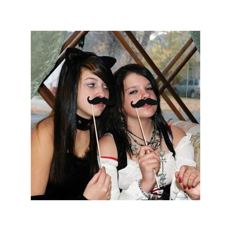32PCS Photo Booth Props Mustache Lip Bowknot DIY Kit for New Year Christmas-3