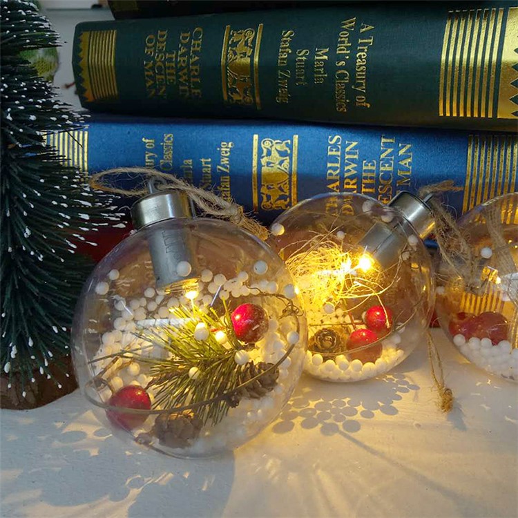 Accessorio Decorativo Della Decorazione Dell'ornamento Dell'albero Di Natale Della Palla Delle Luci Del LED - Stile A-4