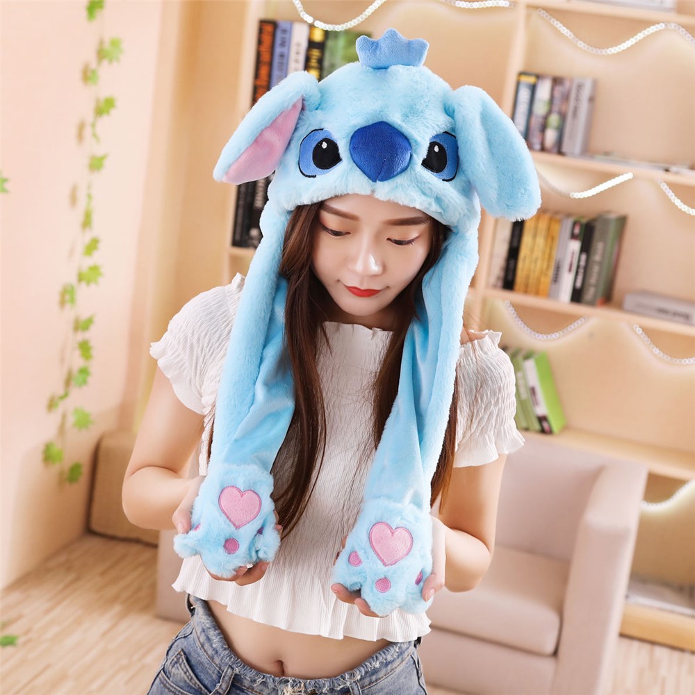 Cute Animal Shape Airbag Hat with Jumpping Ears - Blue-1