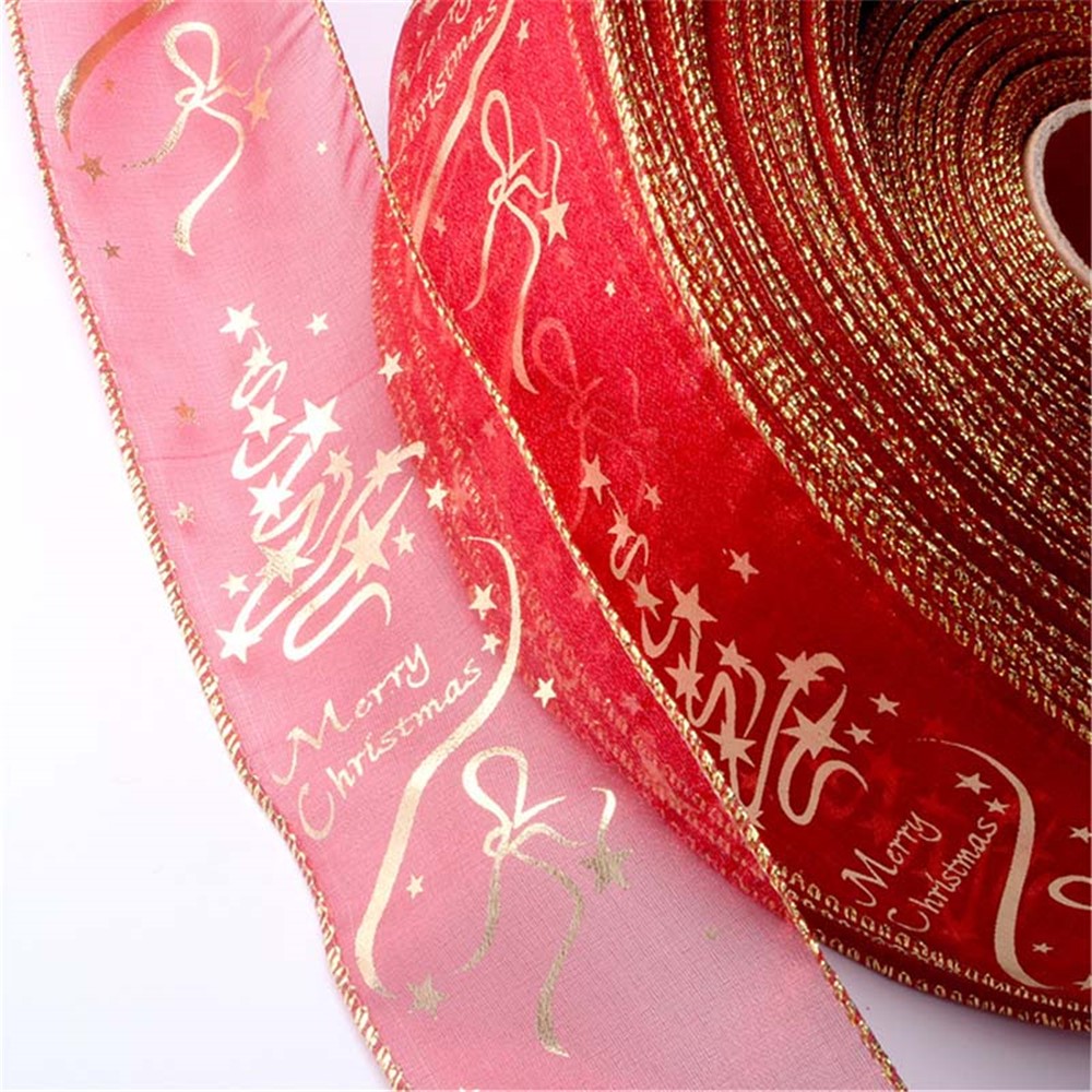 6.3x200cm Christmas Printed Ribbon Strap for Gift Box Wrapping Decor-2
