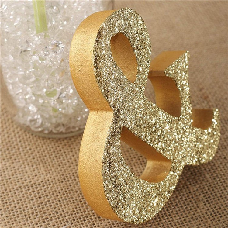 Sig & Sig.ra Segni Set Di Decorazioni Per Lettere Da Sposa Innamorate - Oro-7