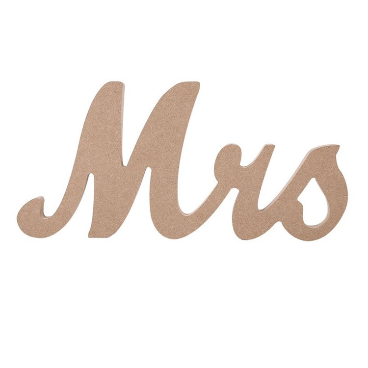 Mr & Mrs Signs Wedding Sweetheart Table Letters Decoration Sets - Light Brown-3