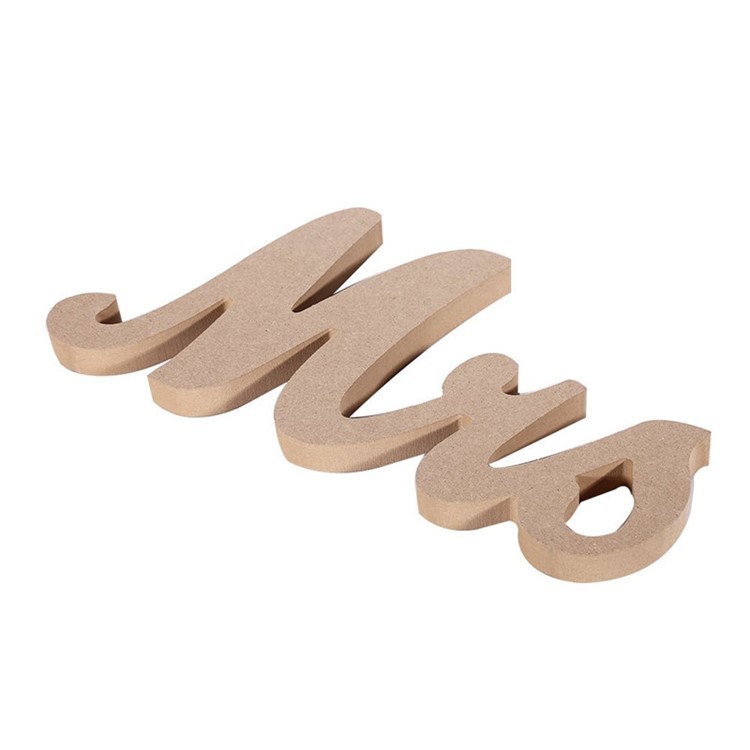 Mr & Mrs Signs Wedding Sweetheart Table Letters Decoration Sets - Light Brown-4