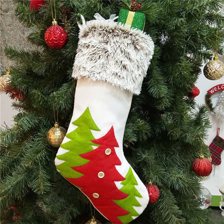 Christmas Stockings Decorations Tree Patterns Gift Candy Bags Pendants-3