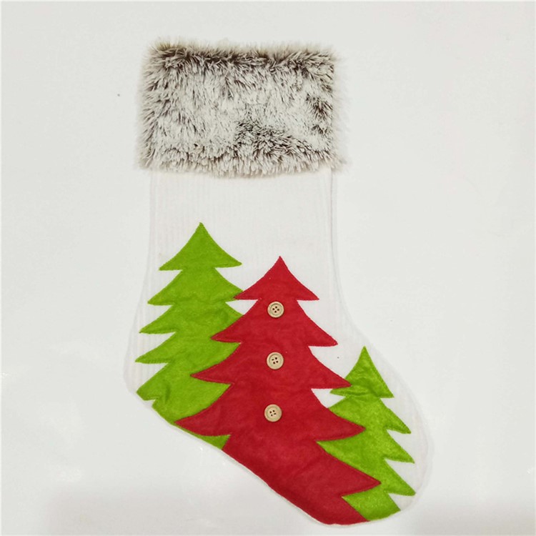 Christmas Stockings Decorations Tree Patterns Gift Candy Bags Pendants-5