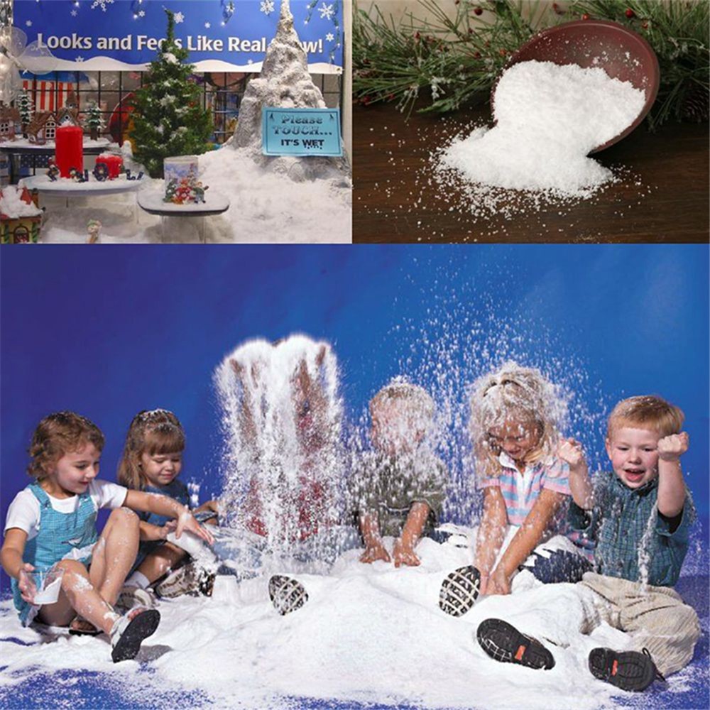 Instant Snow Powder Fluffy Snowflake Super Absorbant Frozen Christmas Decoration-6