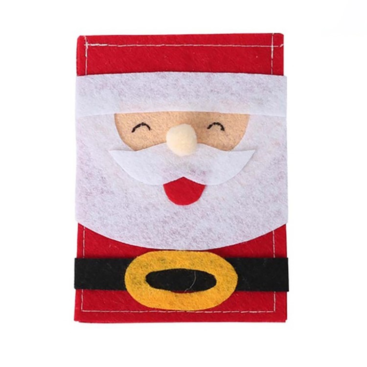 Santa Claus Christmas Knife Fork Bag Table Decor-6