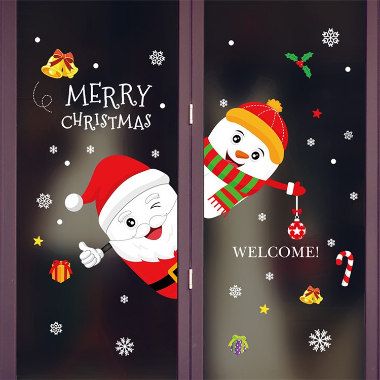 Santa Claus Snowman DIY Wall Sticker Home Decor, Size: 46 x 60cm-2