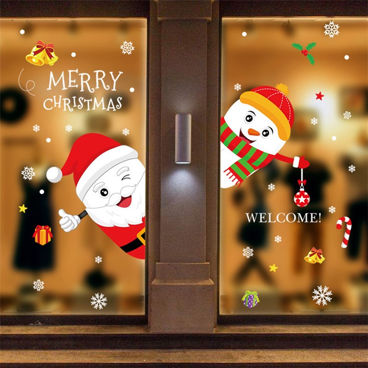 Santa Claus Snowman DIY Wall Sticker Home Decor, Size: 46 x 60cm-3