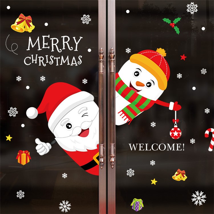 Santa Claus Snowman DIY Wall Sticker Home Decor, Size: 46 x 60cm-5