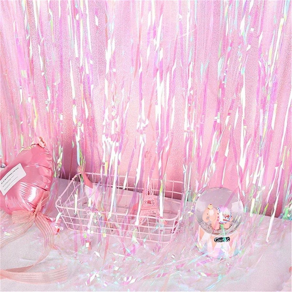 Colorful Christmas Curtain Background Decorative Home Party Wedding Decor 1x2m-2