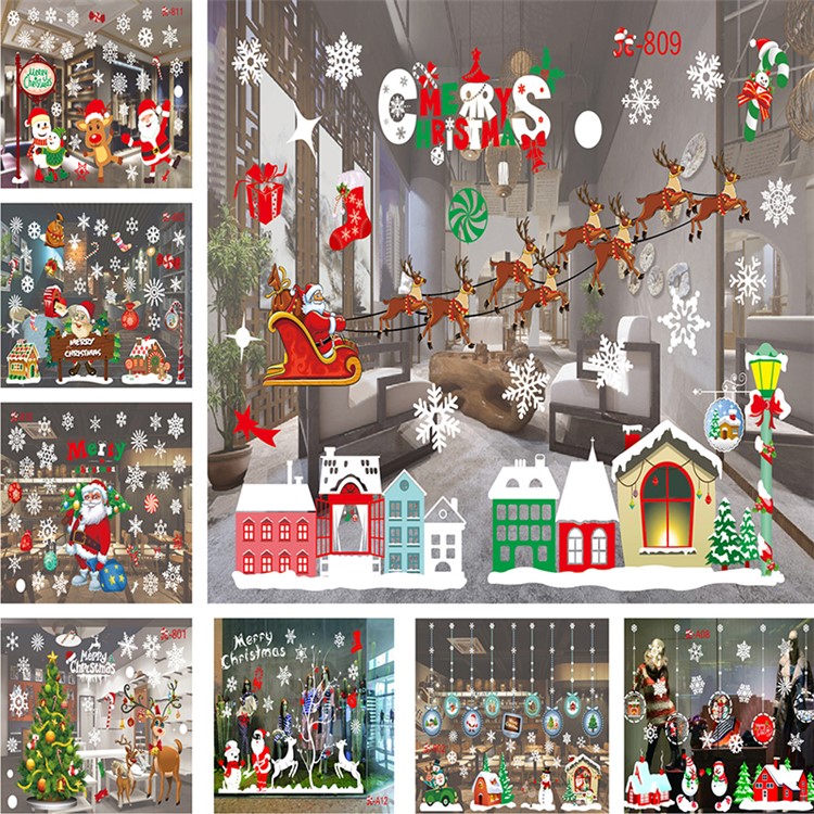 Merry Christmas Window Decal Removable Sticker Wall Sticker Home Decor - Style A-3