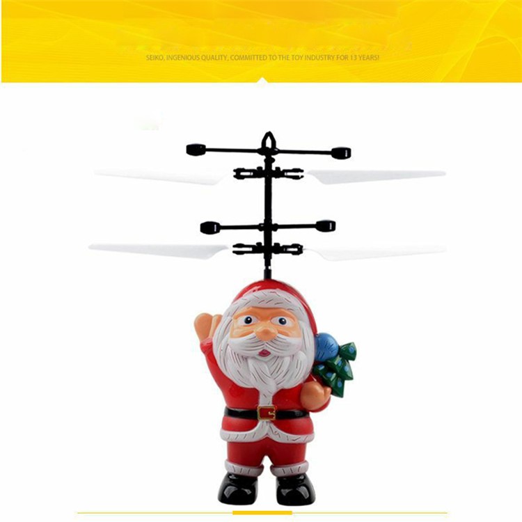 Electric Infrared Sensor Santa Claus Flying Ball Christmas LED Xmas Gift Toy-6